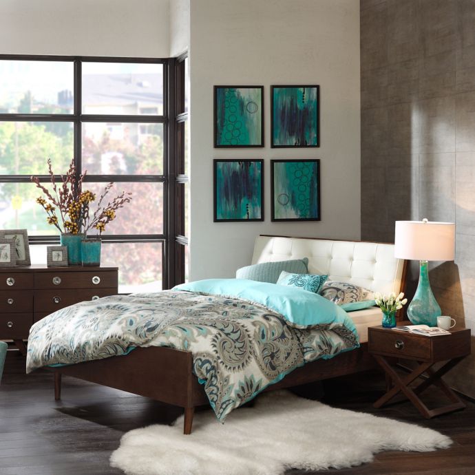 Ink Ivy Cosmo Pecan Wood Bedroom Furniture Collection Bed