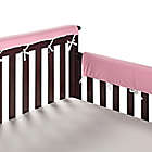 Alternate image 0 for Go Mama Go 30-Inch x 12-Inch Cotton Couture Teething Guards in Pink/White (Set of 2)