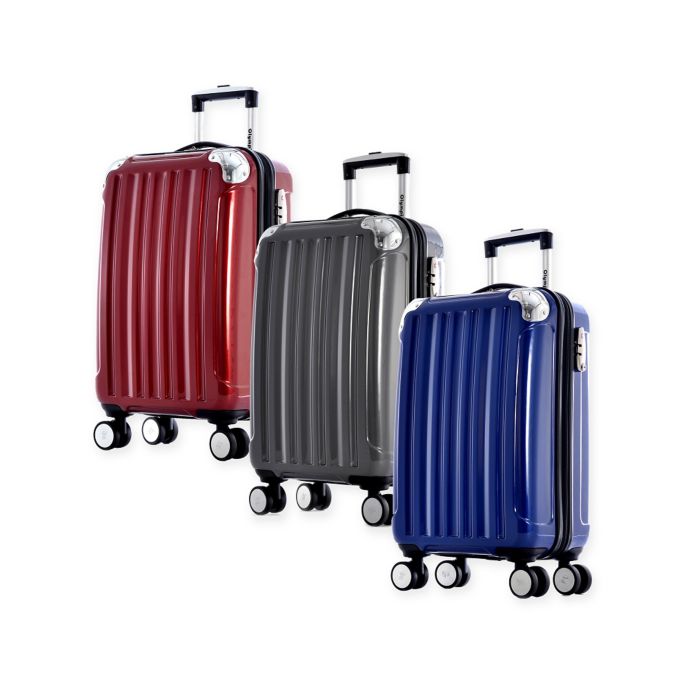 Olympia® USA Whistler 21Inch Hardcase CarryOn Spinner Suitcase Bed