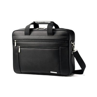 samsonite leather toploader laptop briefcase