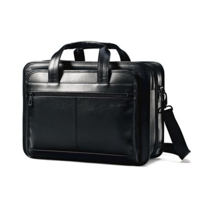 samsonite leather expandable briefcase