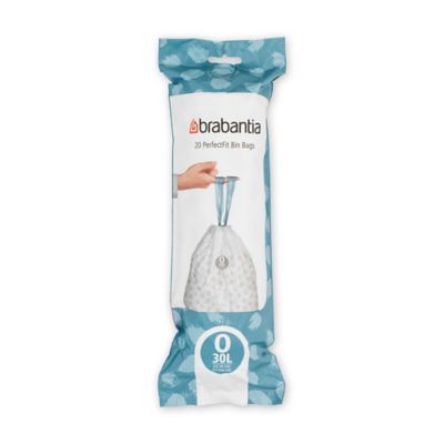 Brabantia&reg;20-Count 8-Gallon Trash Can Liner in White