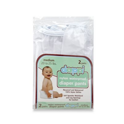 American Baby Company 42002 Dappi Waterproof 100-Percent Nylon Diaper Pants,  2 Pack, Medium (White) : : Baby