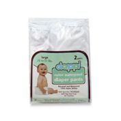 Dappi 2-Pack Waterproof 100% Nylon Large Diaper Pants in White