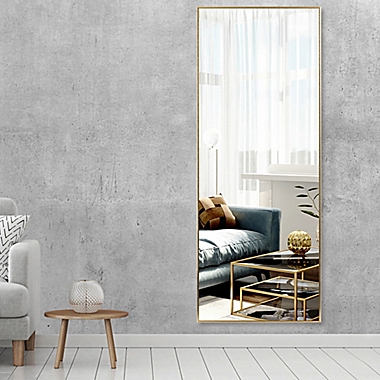 Neutype Aluminum Alloy 70.9-Inch x 23.7-Inch Full-Length Floor Mirror in Gold. View a larger version of this product image.