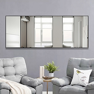 Neutype Aluminum Alloy 70.9-Inch x 23.7-Inch Full-Length Floor Mirror in Black. View a larger version of this product image.