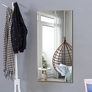 NeuType 47.2-Inch x 21.7-Inch Full Length Vanity Hanging Mirror in Gold. View a larger version of this product image.