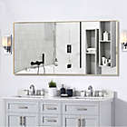 Alternate image 2 for NeuType 47.2-Inch x 21.7-Inch Full Length Vanity Hanging Mirror in Gold