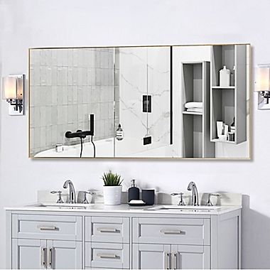 NeuType 47.2-Inch x 21.7-Inch Full Length Vanity Hanging Mirror in Gold. View a larger version of this product image.