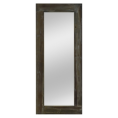 Rustic Wood Freestanding Floor Mirror in Green. View a larger version of this product image.