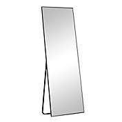 Neutype 64-Inch x 21-Inch Rectangular Full-Length Floor Mirror in Black