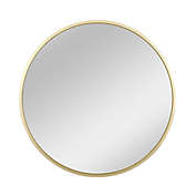 Aluminum Alloy 23.6-Inch Round Wall Mirror in Gold