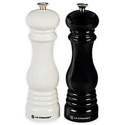 Le Creuset® 2-Piece Salt and Pepper Mill Set in Black and White