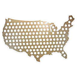 Beer Cap Map of USA