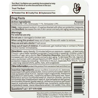 Sun Bum&reg; 0.15 oz. Tinted Lip Balm SPF 15. View a larger version of this product image.