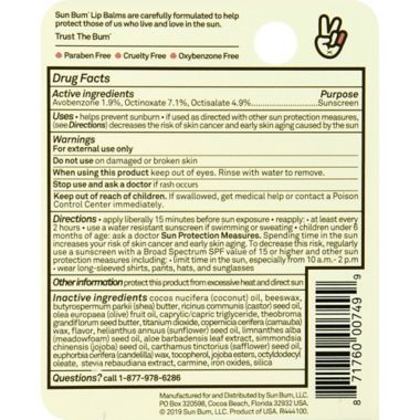 Sun Bum&reg; 0.15 oz. Tinted Lip Balm SPF 15 in Sunset Cove. View a larger version of this product image.