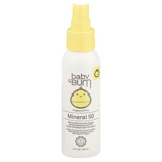 Alternate image 1 for Baby Bum® 3 fl. oz. Fragrance Free Mineral Sunscreen Spray SPF 50