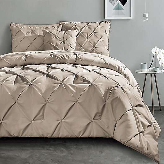 Alternate image 1 for VCNY Carmen Queen Comforter Set in Taupe