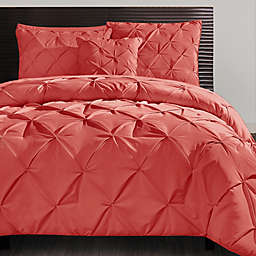 VCNY Carmen 4-Piece King Comforter Set in Coral