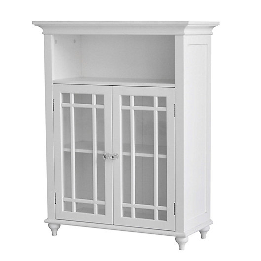 Alternate image 1 for Elegant Home Fashions Hadley Double Door Floor Cabinet in White