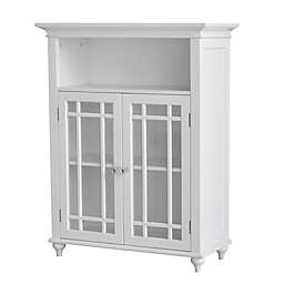 Elegant Home Fashions Hadley Double Door Floor Cabinet in White