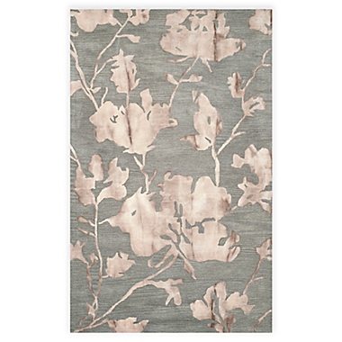 Safavieh Dip Dye Roses 4-Foot x 6-Foot Hand-Tufted Wool Area Rug in Grey/Beige. View a larger version of this product image.