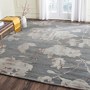 Safavieh Dip Dye Roses 8-Foot x 10-Foot Hand-Tufted Wool Area Rug in Grey/Beige. View a larger version of this product image.