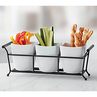 B. Smith&reg; 4-Piece Flatware Caddy in White. View a larger version of this product image.