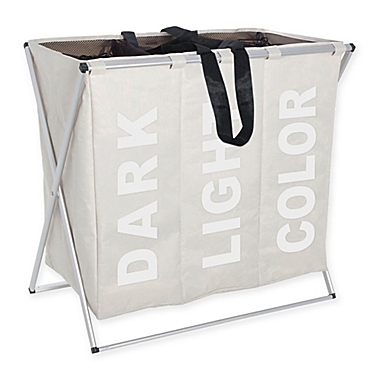 Wenko Trio Laundry Bin in Beige. View a larger version of this product image.