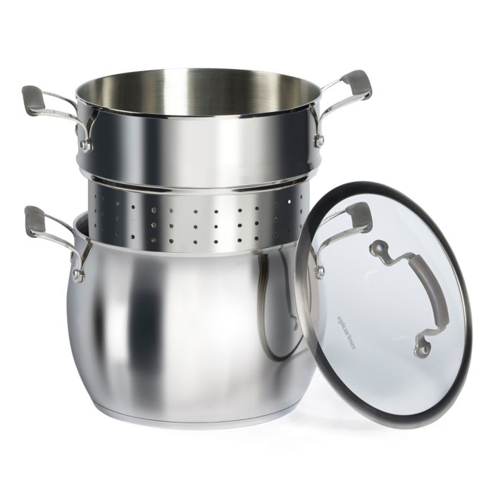 Epicurious Stainless Steel 10 qt. 3-Piece Pasta Cooker | Bed Bath & Beyond