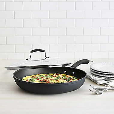 Epicurious Hard Anodized Nonstick 13-Inch Covered Fry Pan. View a larger version of this product image.