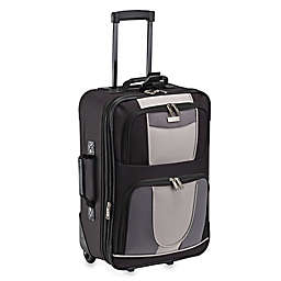 Geoffrey Beene 21-Inch Expandable Carry-On Suitcase in Black/Grey