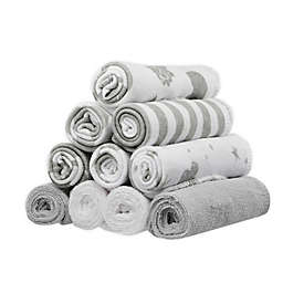 Spasilk® 10-Pack Celestial Washcloths in Grey