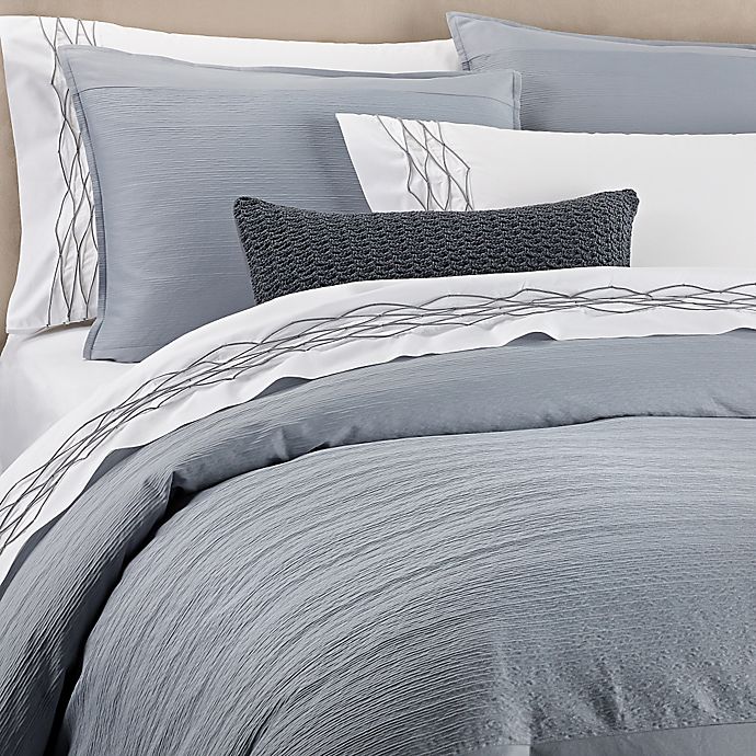 Vera Wang Corrugated Texture Duvet Cover In Blue Bed Bath Beyond