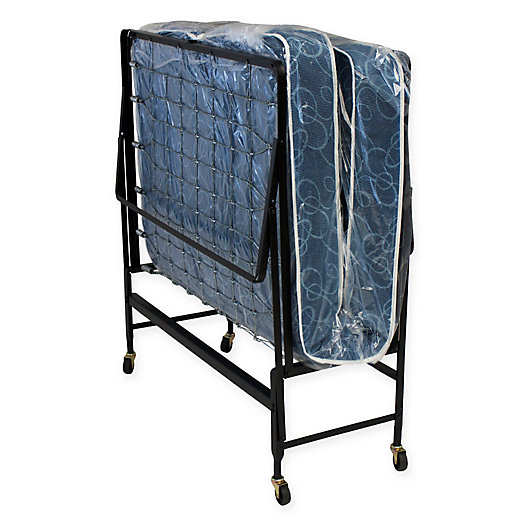 Alternate image 1 for MetalCrest Twin Rollaway Folding Bed with Innerspring Mattress