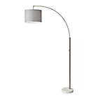 Alternate image 0 for Adesso Bowery Arc Floor Lamp in Brushed Steel with Linen Shade