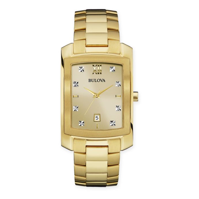 bulova rectangular men's watch