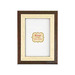 Eccolo™ 5-Inch x 7-Inch Gold Onlay Houndstooth Picture Frame in Brown