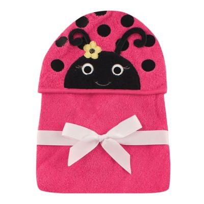 Baby Vision&reg; Hudson Baby&reg; Ladybug Hooded Towel in Pink