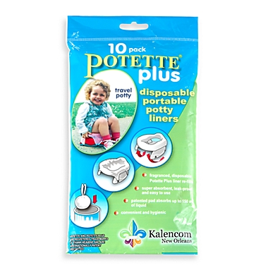 Potette&reg; Plus 10-Pack Trainer Seat Liner Refills in Light Blue. View a larger version of this product image.