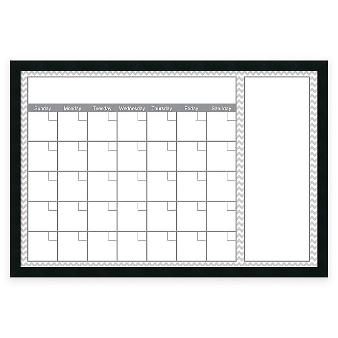 Dry Erase Calendar Canada : Mezzanotte chevron big dry erase blank calendar in grey Dry Erase Calendar Canada : Mezzanotte chevron big dry erase blank calendar in grey