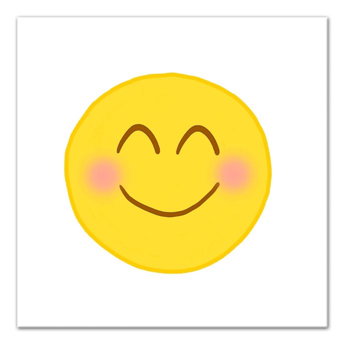 blushing emoji canvas wall art bed bath beyond designs direct