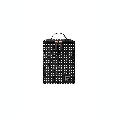 Petunia Pickle Bottom Geometric Cool Pixel Plus Bottle Holder in Black. View a larger version of this product image.