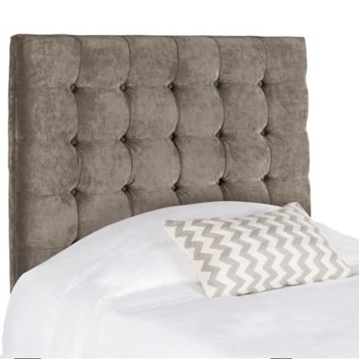 Safavieh Lamar Tufted Velvet Twin Headboard in Greige