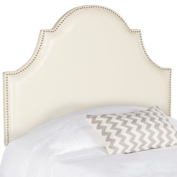 Safavieh Hallmar Leather Headboard In Creme Bed Bath Beyond