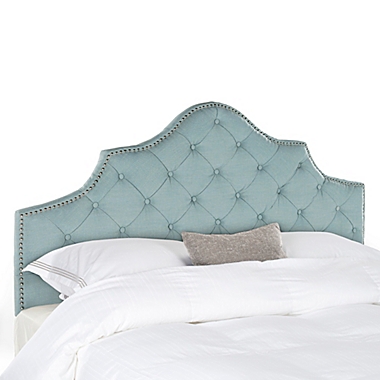 Safavieh Arebelle Tufted King Headboard in Sky Blue. View a larger version of this product image.