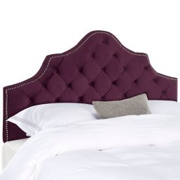 Safavieh Arebelle Velvet Full Headboard in Aubergine