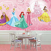 Disney Princess Enchanted XL Chair Rail Prepasted 10.5-Foot x 6-Foot Mural