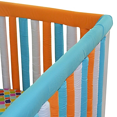 Go Mama Go 52-Inch x 6-Inch Cotton Couture Teething Guards in Orange/Aqua. View a larger version of this product image.