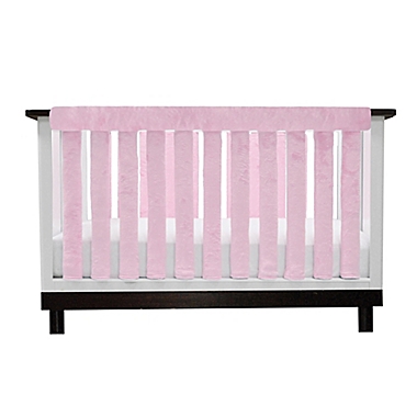 Go Mama Go  52-Inch x 12-Inch Luxurious Minky Teething Guards in Pink/Chocolate. View a larger version of this product image.